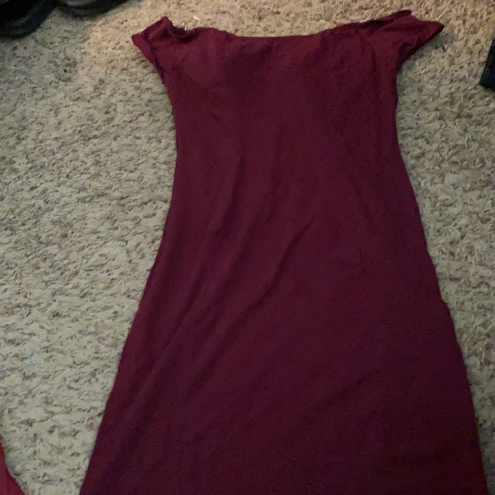 Burgundy dress